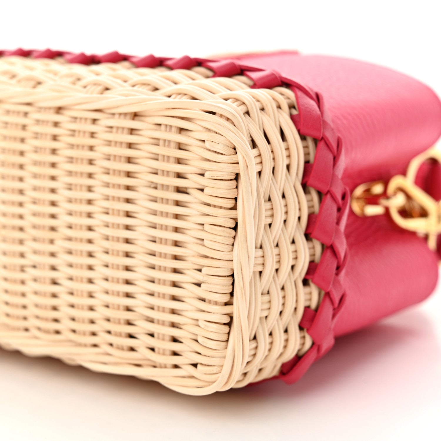 Louis Vuitton Rattan Taurillon Capucines Mini Magenta 8 of 8