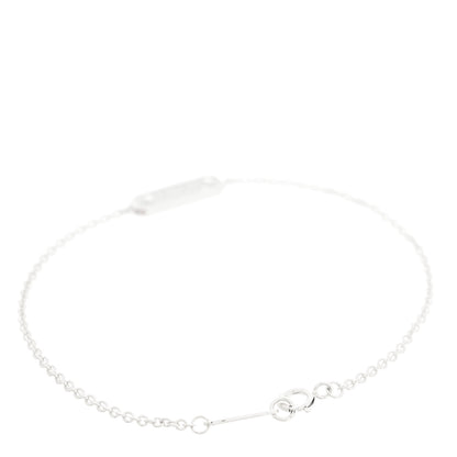 Tiffany 18K White Gold Diamond Tag Chain Bracelet 2 of 5