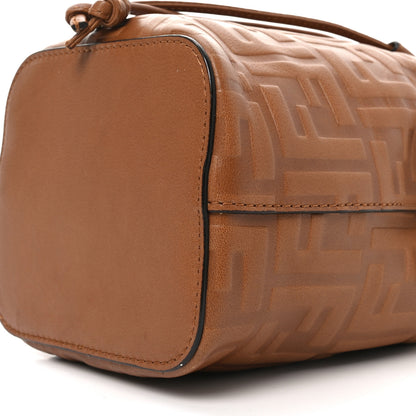 Fendi Vitello Cristallo Nature F is Fendi FF 1974 Embossed Mini Mon Tresor Bucket Bag Cuoio 9 of 9