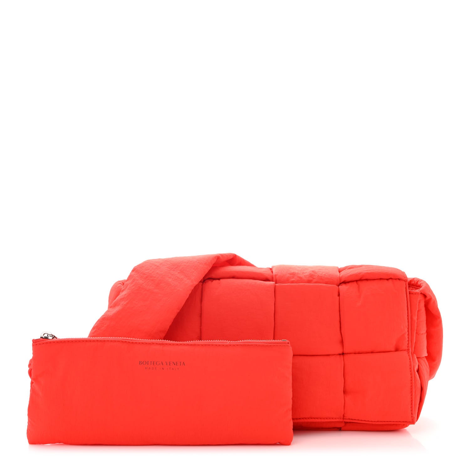 Bottega Veneta Nylon Intrecciato Padded Tech Cassette Bag Red 3 of 11