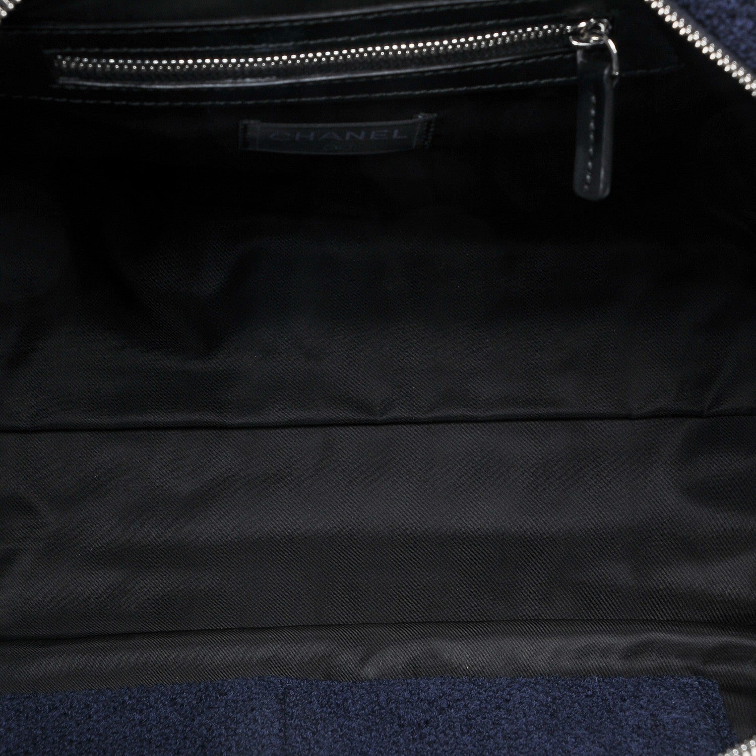 Chanel Terry Cotton Beach Bowler Bag Blue 5 of 7