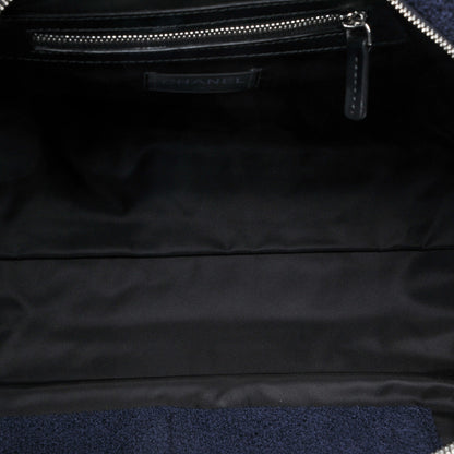 Chanel Terry Cotton Beach Bowler Bag Blue 5 of 7