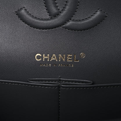 Chanel Lambskin Quilted Medium Double Flap Dark Grey 6 of 9