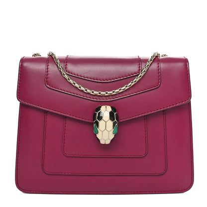 Bulgari Calfskin Small Serpenti Forever Snake Strap Crossbody Bag Plum 1 of 9