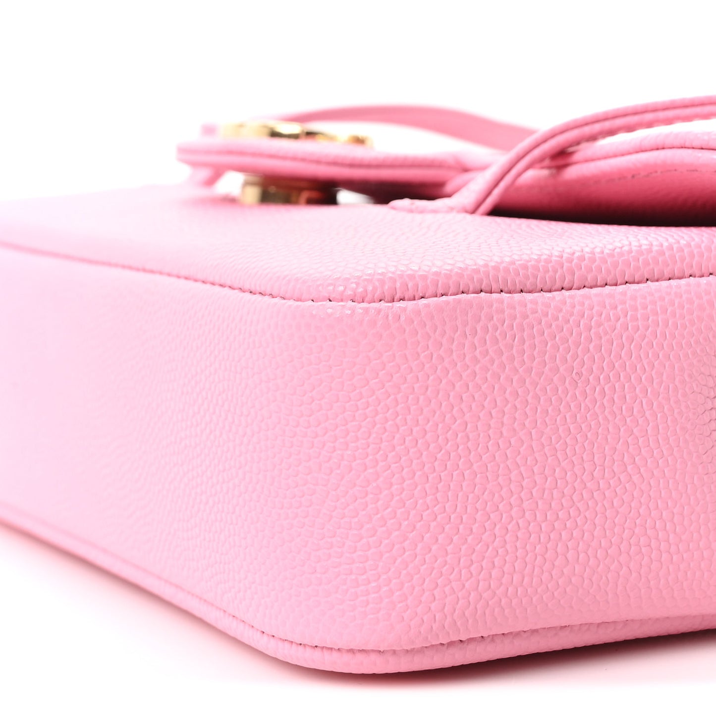 Shiny Caviar Mini Preppy Coco Shoulder Bag Rose