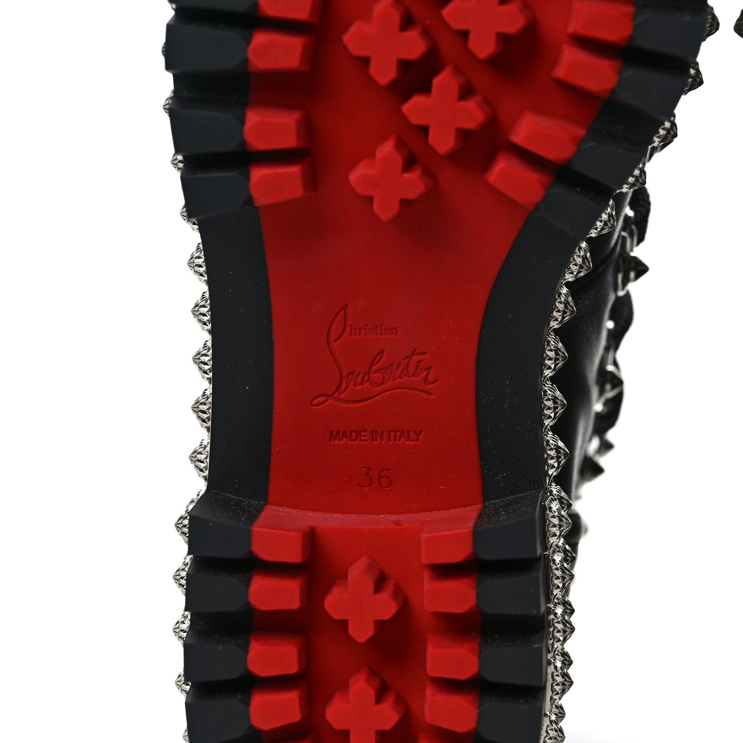 Calfskin Studded Shearling Yeti Donna Boots 36 Black