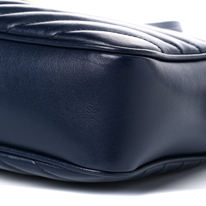 Saint Laurent Calfskin Matelasse Monogram Lou Camera Bag Navy 10 of 12