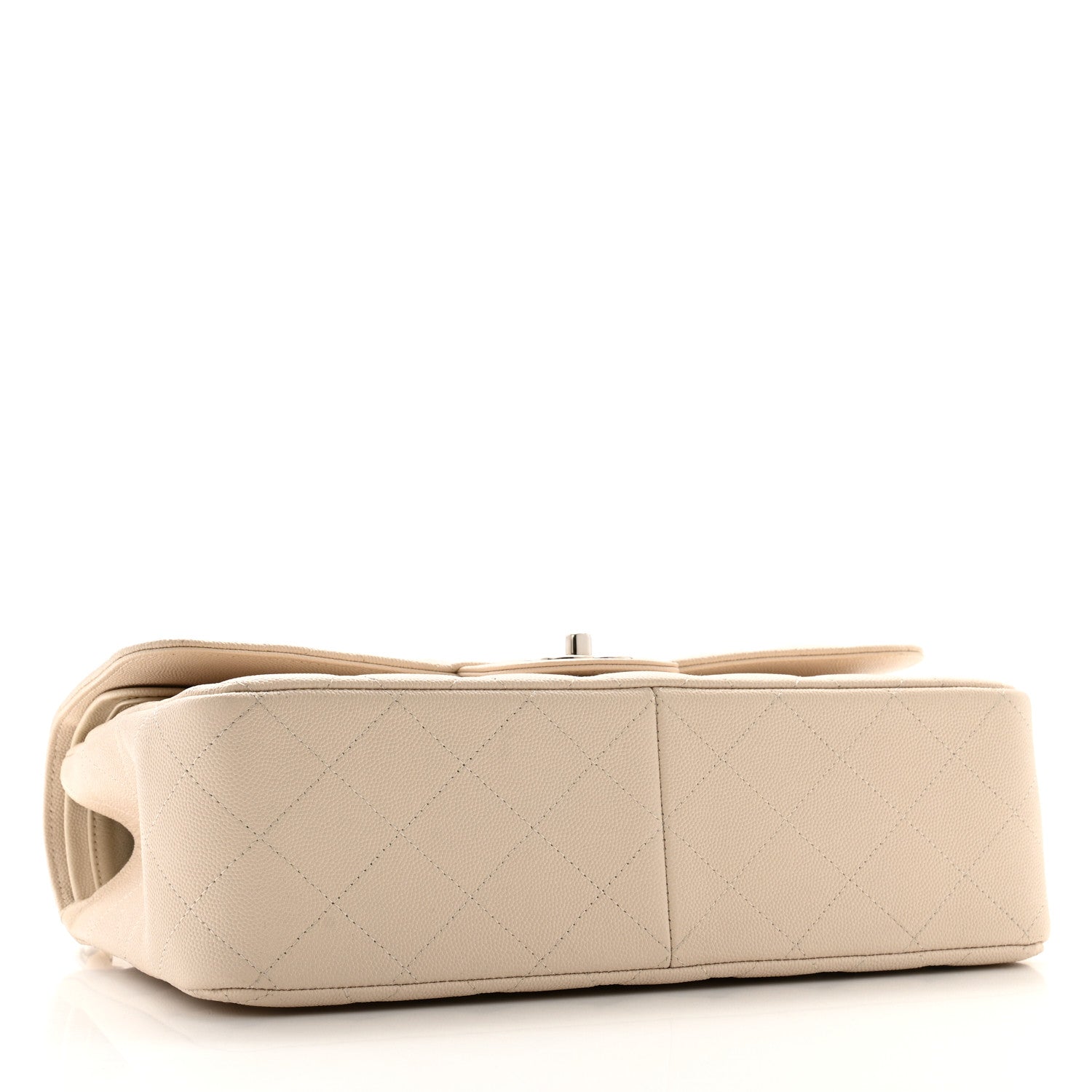 Chanel Caviar Quilted Jumbo Double Flap Ivory 4 of 12