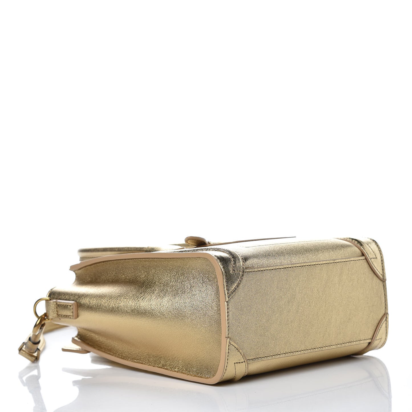 Laminated Lambskin Nano Luggage Gold