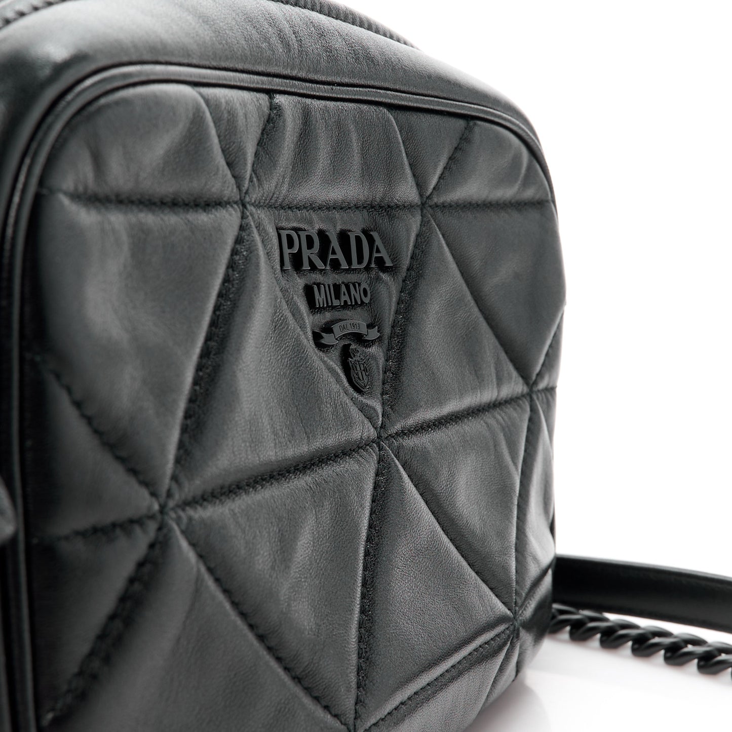 Nappa Triangle Stitched Spectrum Camera Bag Black