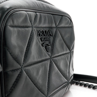 Prada Nappa Triangle Stitched Spectrum Camera Bag Black 11 of 13
