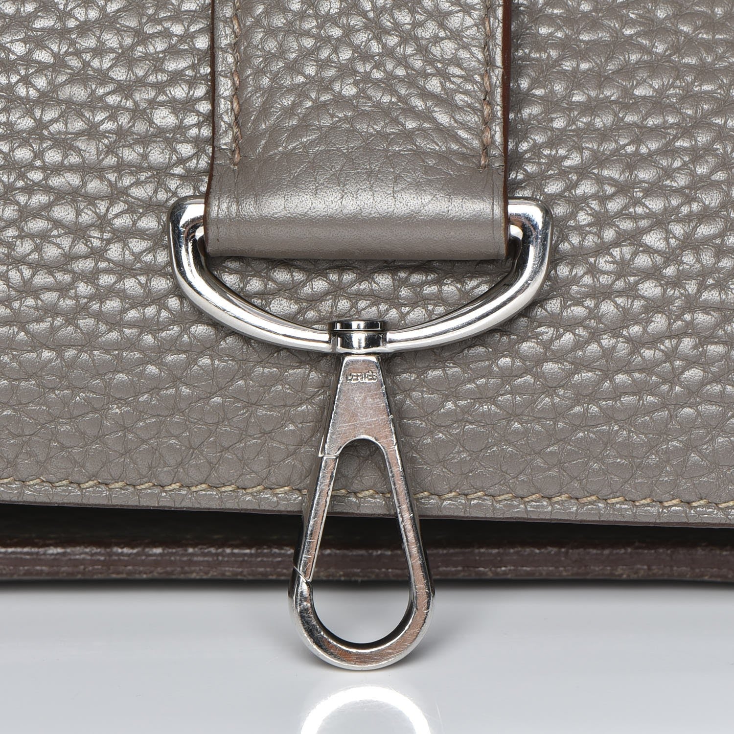 Hermes Taurillon Clemence Jypsiere 37 Etain 23 of 28