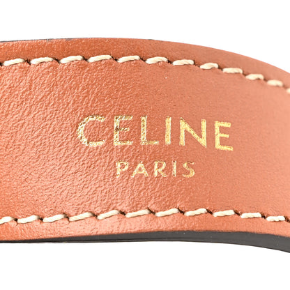 Celine Triomphe Canvas Calfskin Ava Shoulder Bag Tan 6 of 13