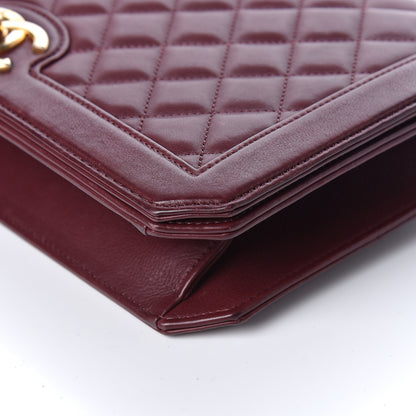 Chanel Calfskin Quilted Large Flap Bag Burgundy 6 of 10