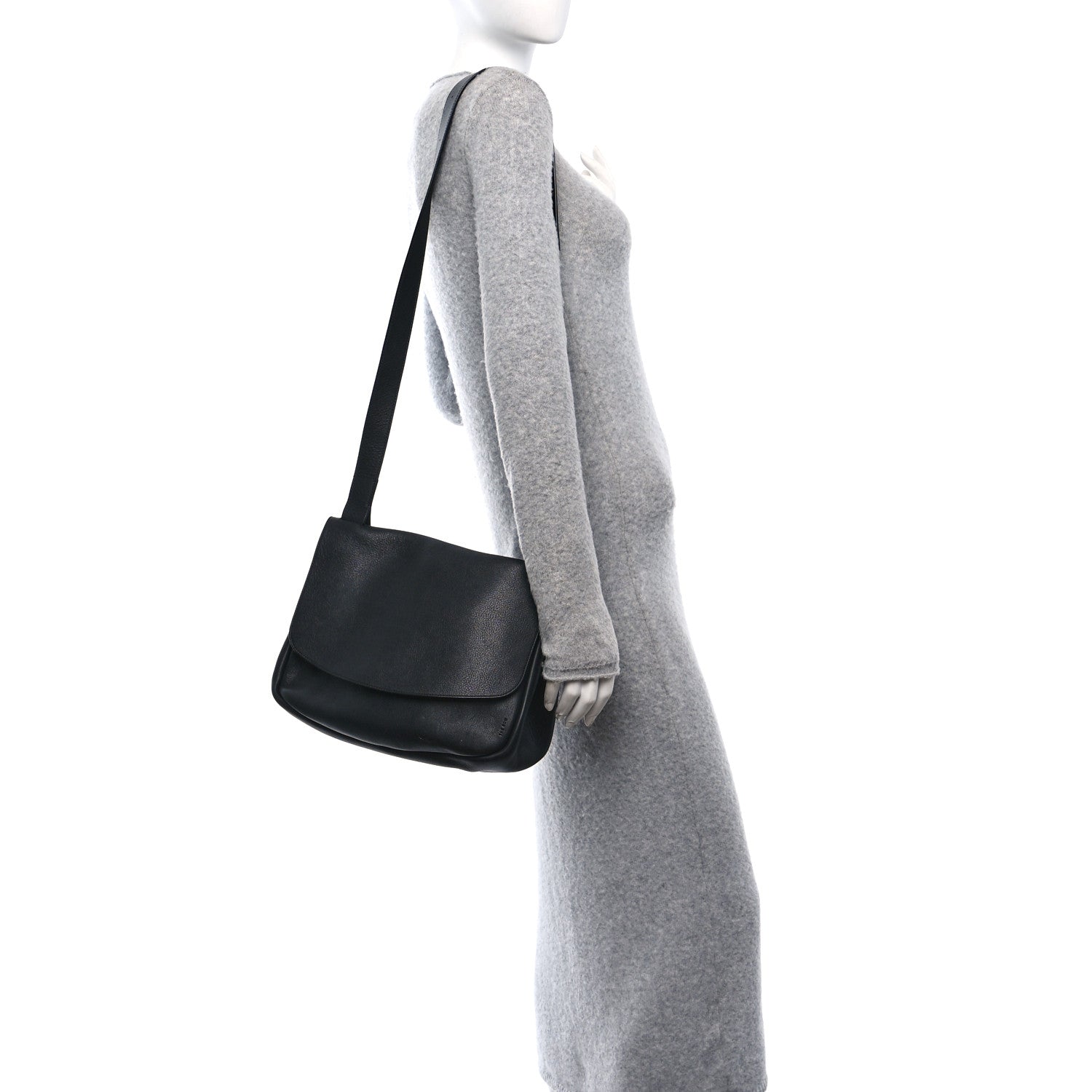 The Row Calfskin Small Mail Bag Black 2 of 9