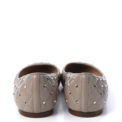 Valentino Garavani Nappa Rockstud Spike Ballerina Flats 38 Poudre 6 of 9