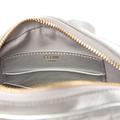 Celine Laminated Calfskin Quilted Small C Charm Bag Silver 6 of 11