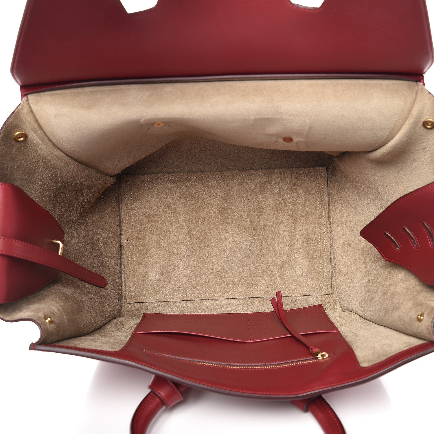 Celine Smooth Calfskin Small Tie Knot Tote Red 6 of 8