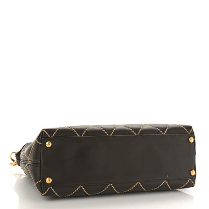 Chanel Calfskin Wild Stitch Hobo Brown 4 of 10