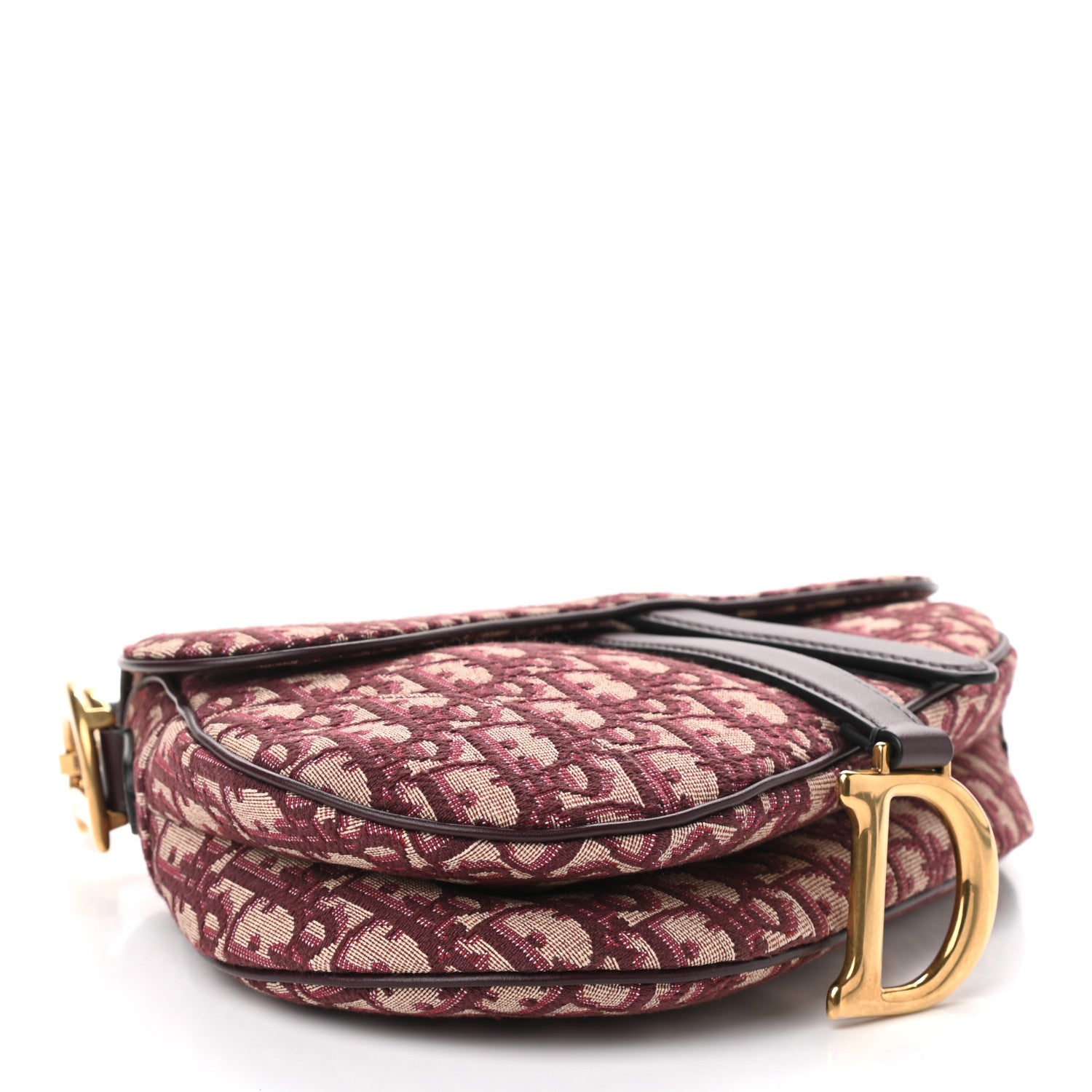 Christian Dior Oblique Saddle Bag Burgundy 4 of 9