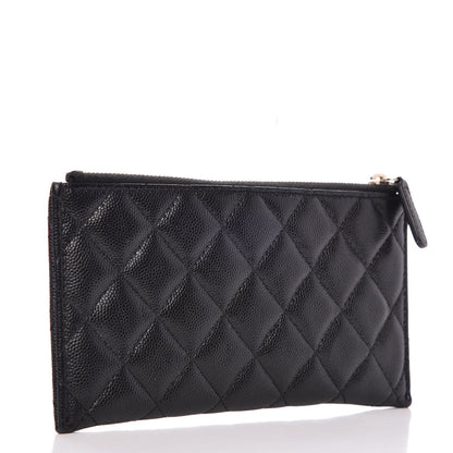 Chanel Caviar Quilted Classic Zip Pouch Black 3 of 8