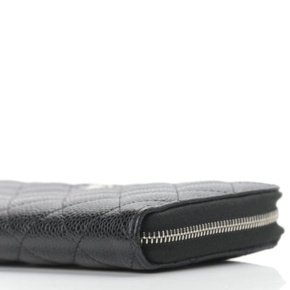 Chanel Caviar Quilted Large Gusset Zip Around Wallet Black 10 of 10