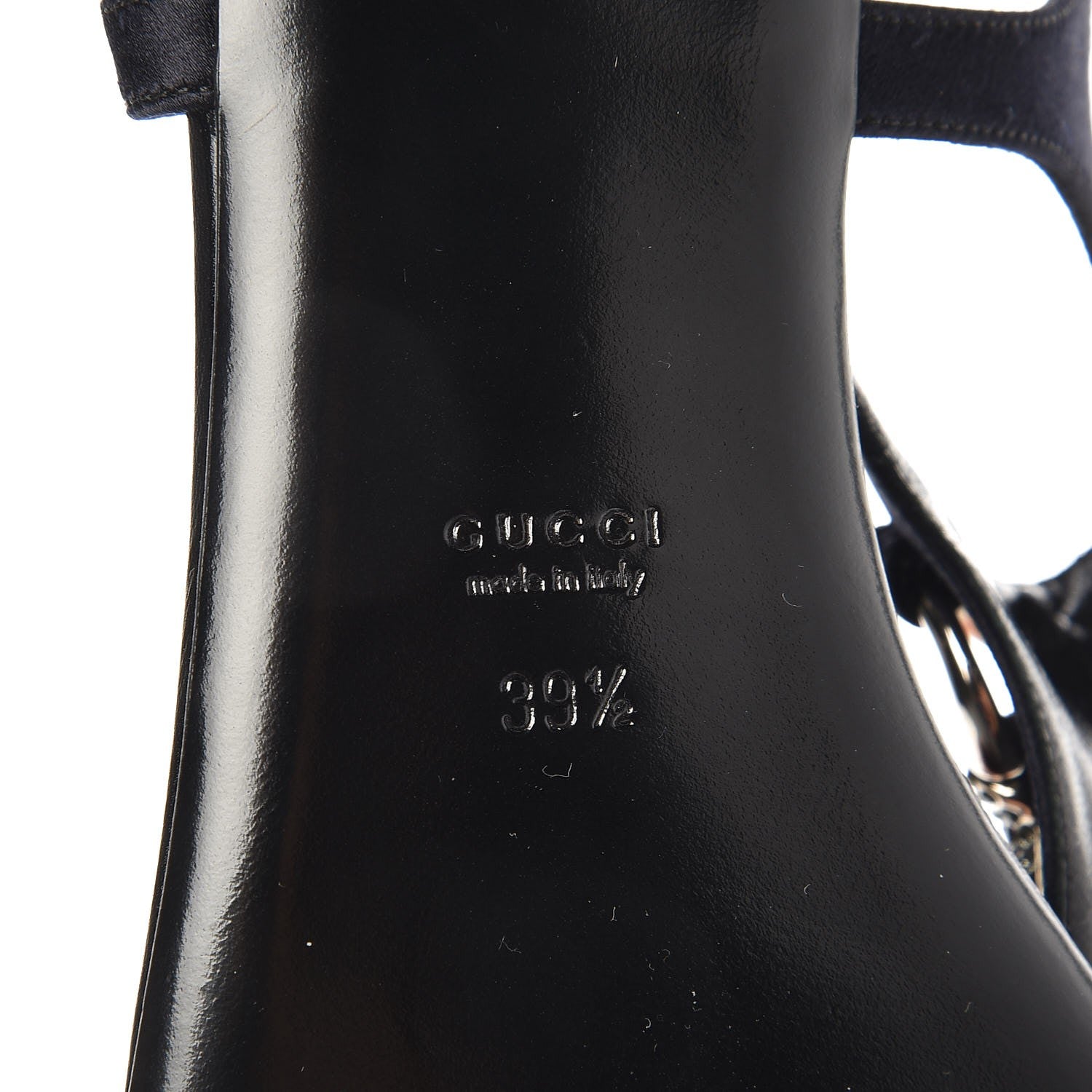 Gucci Lambskin Crystal Lady Bit Thong Sandals 39.5 Black 6 of 10