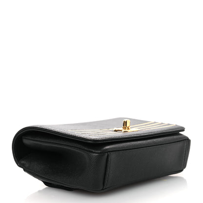 Chanel Grained Calfskin Embroidered Captain Gold Belt Bag Black 4 of 13