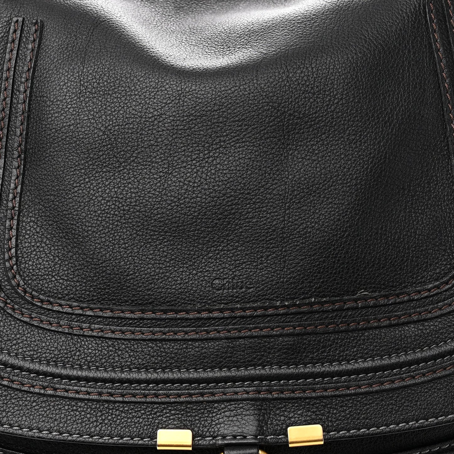 Calfskin Large Marcie Satchel Black