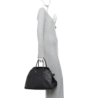 The Row Polished Saddle Calfskin Soft Margaux 15 Black 2 of 9