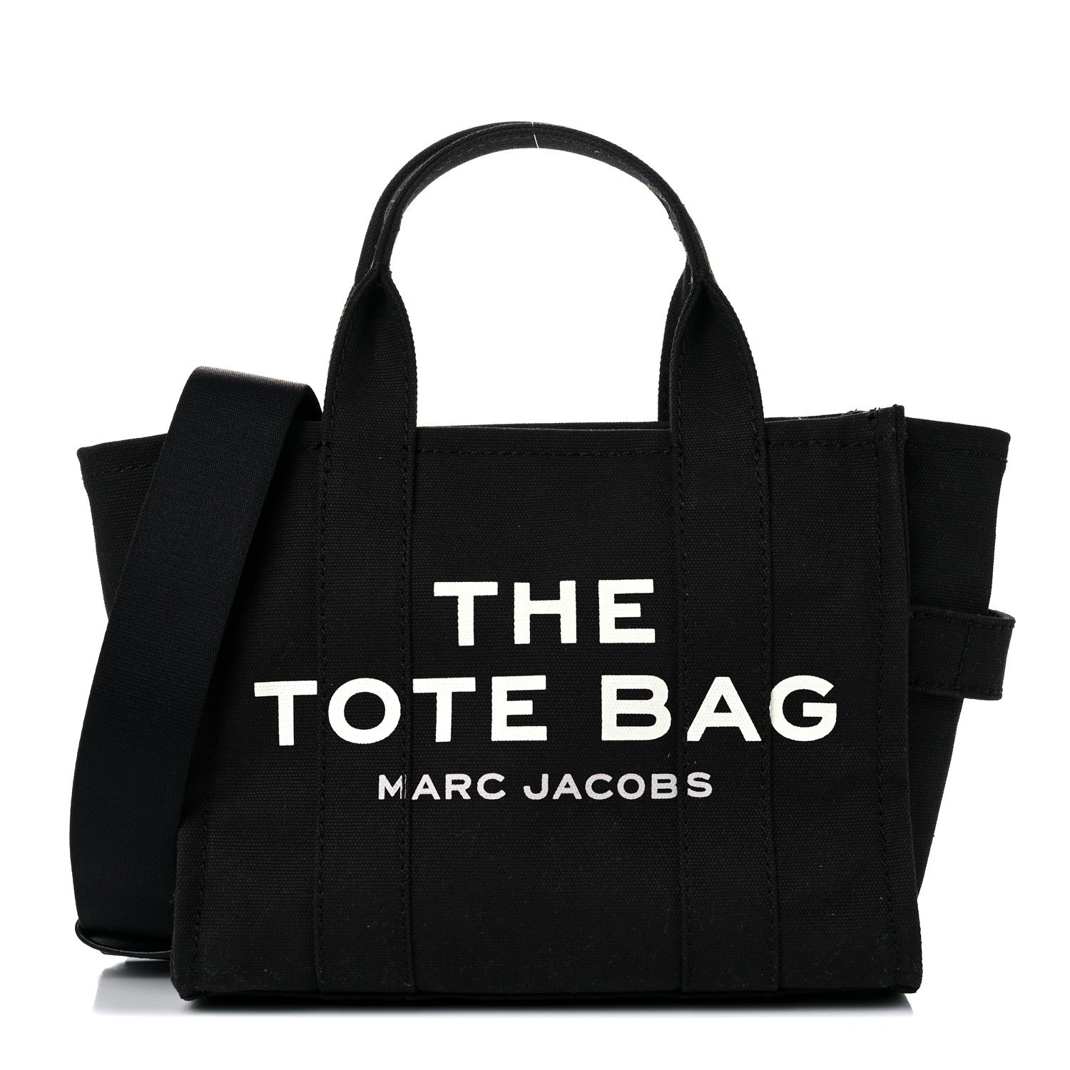 Marc Jacobs Cotton Canvas Mini The Traveler Tote Bag Black 1 of 11
