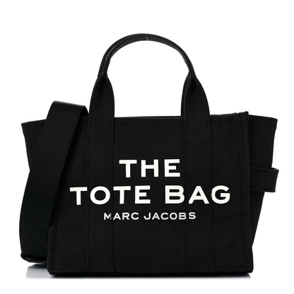 Marc Jacobs Cotton Canvas Mini The Traveler Tote Bag Black 1 of 11