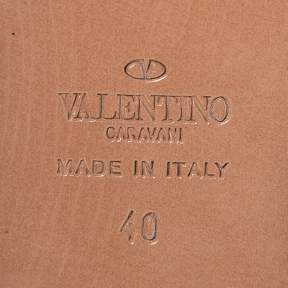 Valentino Garavani Nappa Beaded Medallion Ankle Wrap Flat Thong Sandals 40 Skin Sorbet 6 of 8