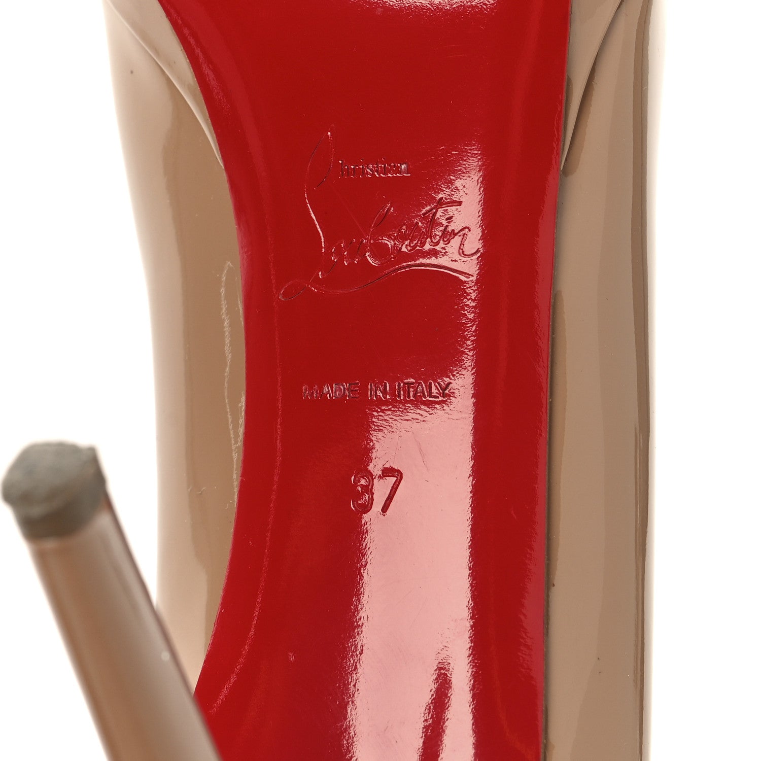 Christian Louboutin Patent New Simple 100 Pumps 37 Nude 7 of 9