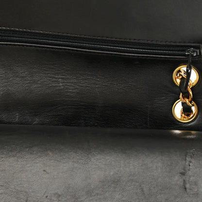 Chanel Lambskin Quilted Medium Double Flap Black 15 of 15