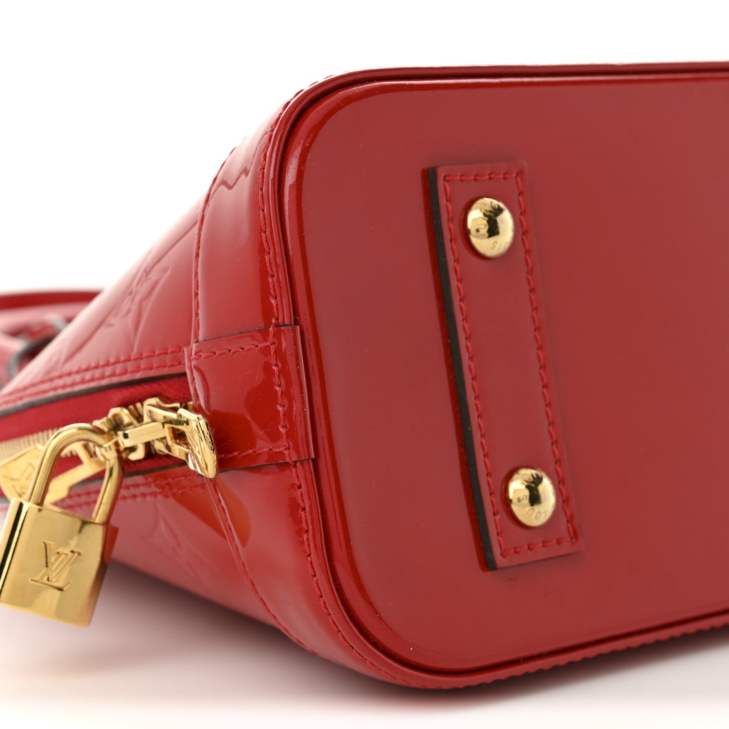 Louis Vuitton Vernis Alma BB Cherry 9 of 11