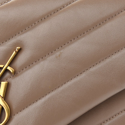 Saint Laurent Calfskin Y Quilted Monogram Medium Loulou Chain Satchel Dusty Grey 10 of 10