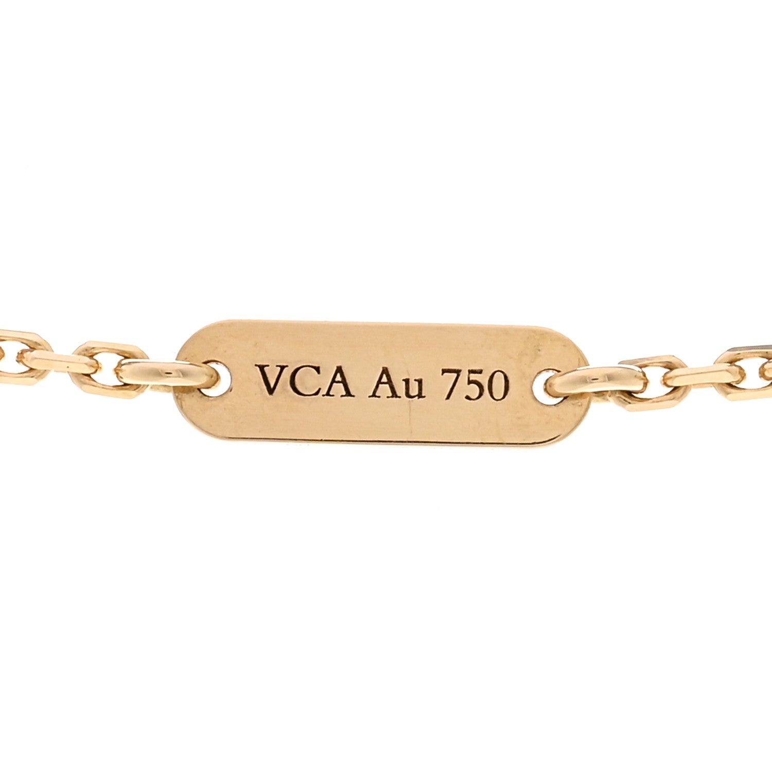 Van Cleef & Arpels 18K Yellow Gold Carnelian Vintage Alhambra Pendant Necklace 4 of 5