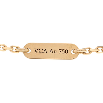 Van Cleef & Arpels 18K Yellow Gold Carnelian Vintage Alhambra Pendant Necklace 4 of 5