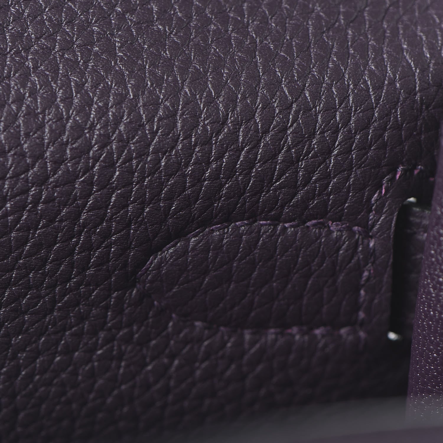 Hermes Togo Matte Alligator Kelly Retourne Touch 28 Raisin Prunoir 13 of 36