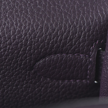 Hermes Togo Matte Alligator Kelly Retourne Touch 28 Raisin Prunoir 13 of 36