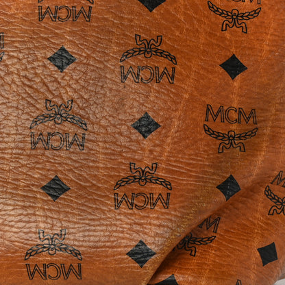 MCM Visetos Essential Drawstring Bucket Bag Cognac 15 of 21