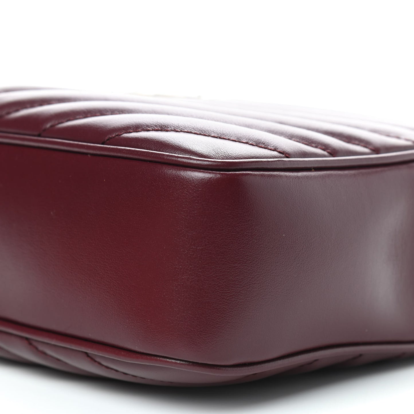 Calfskin Matelasse Monogram Lou Camera Bag Dark Legion Red