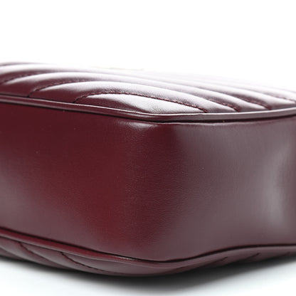 Saint Laurent Calfskin Matelasse Monogram Lou Camera Bag Dark Legion Red 7 of 9