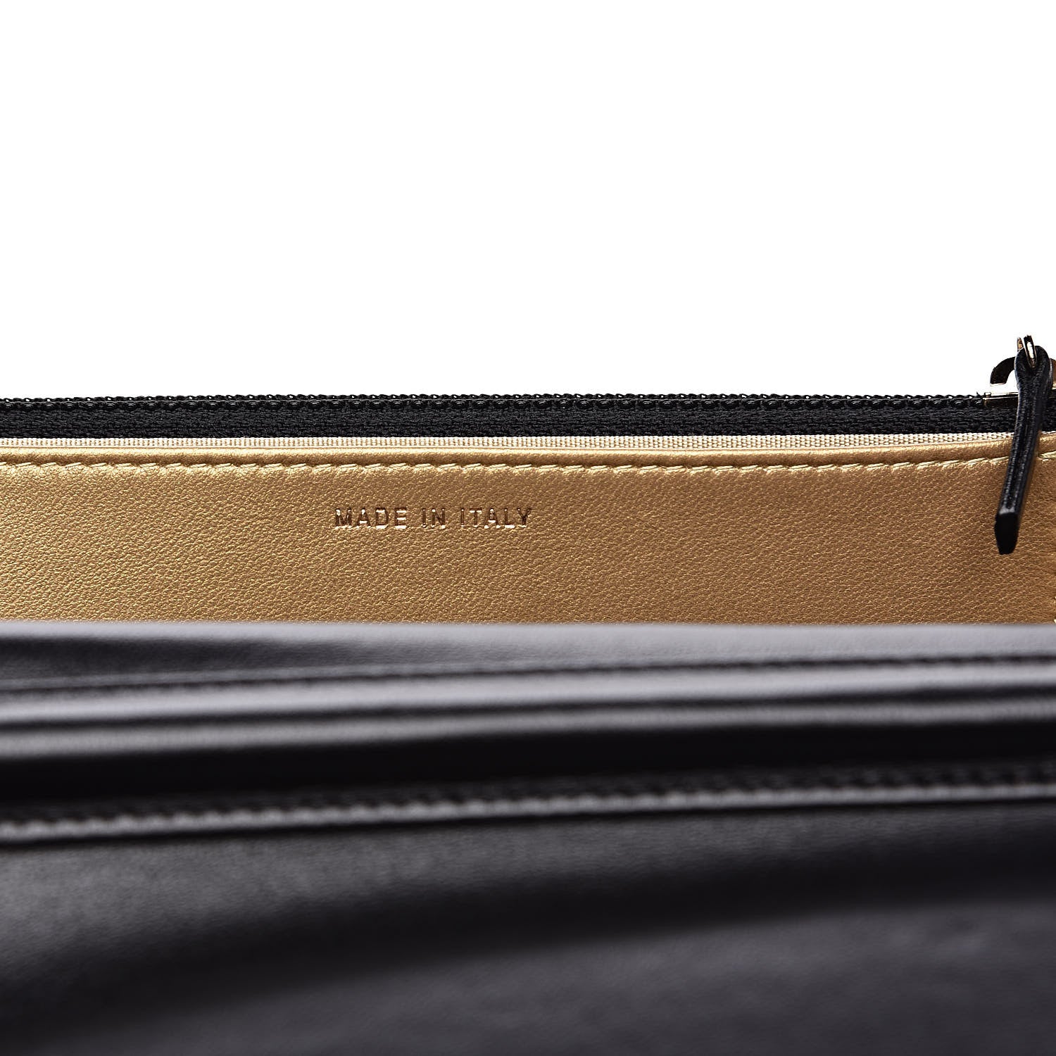 Chanel Lambskin Quilted CC Pearl Crush Wallet on Chain WOC Black