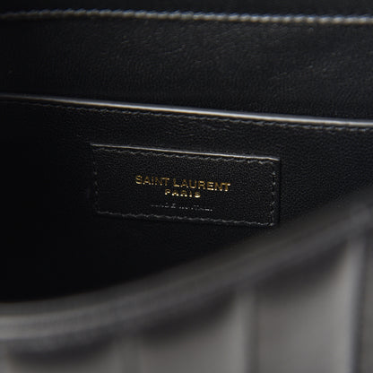 Saint Laurent Lambskin Matelasse Monogram Medium Vicky Chain Bag Black 5 of 10