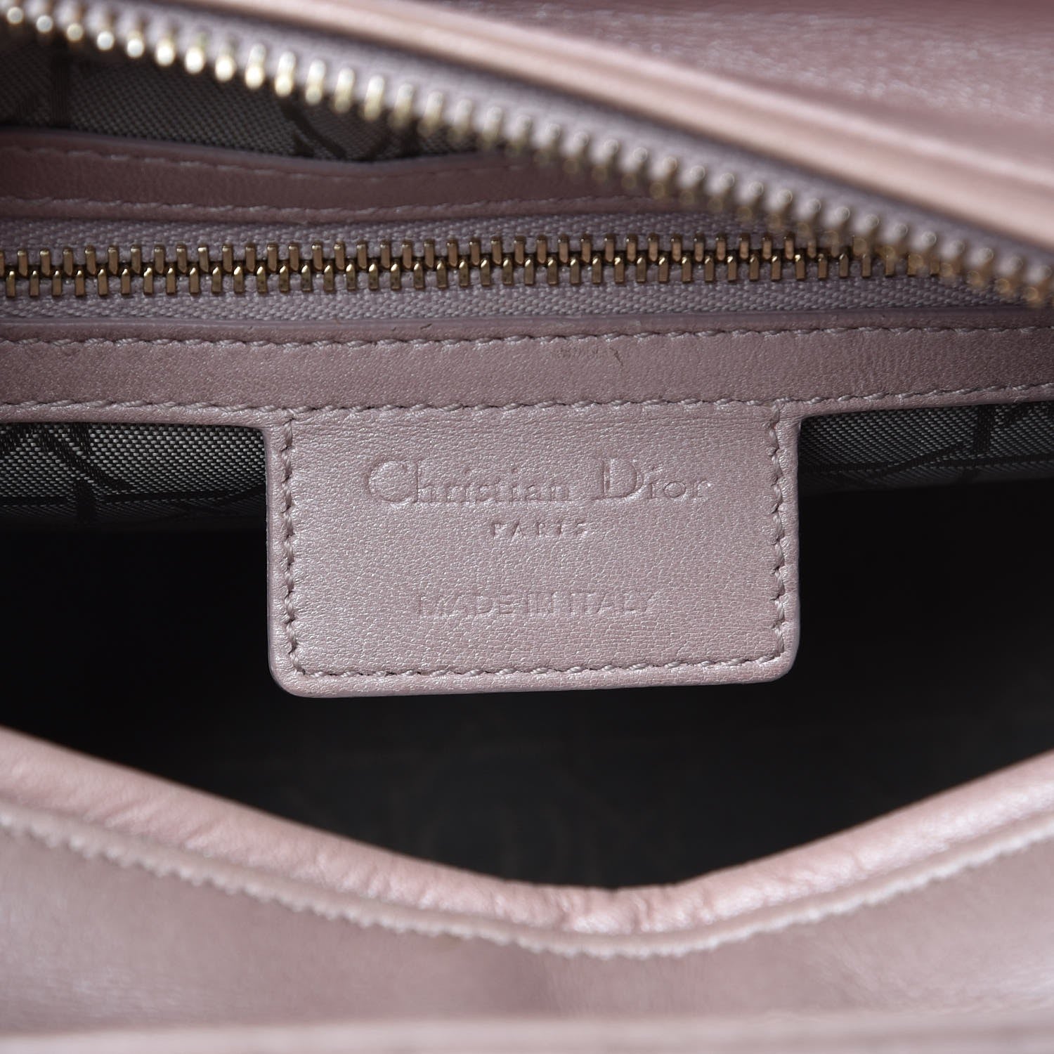 Christian Dior Pearly Lambskin Cannage Medium Lady Dior Lotus 5 of 16