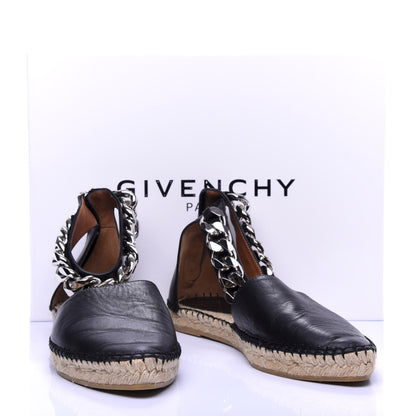 Givenchy Lambskin Ankle Chain Maremma Espadrilles 38 Black 9 of 9