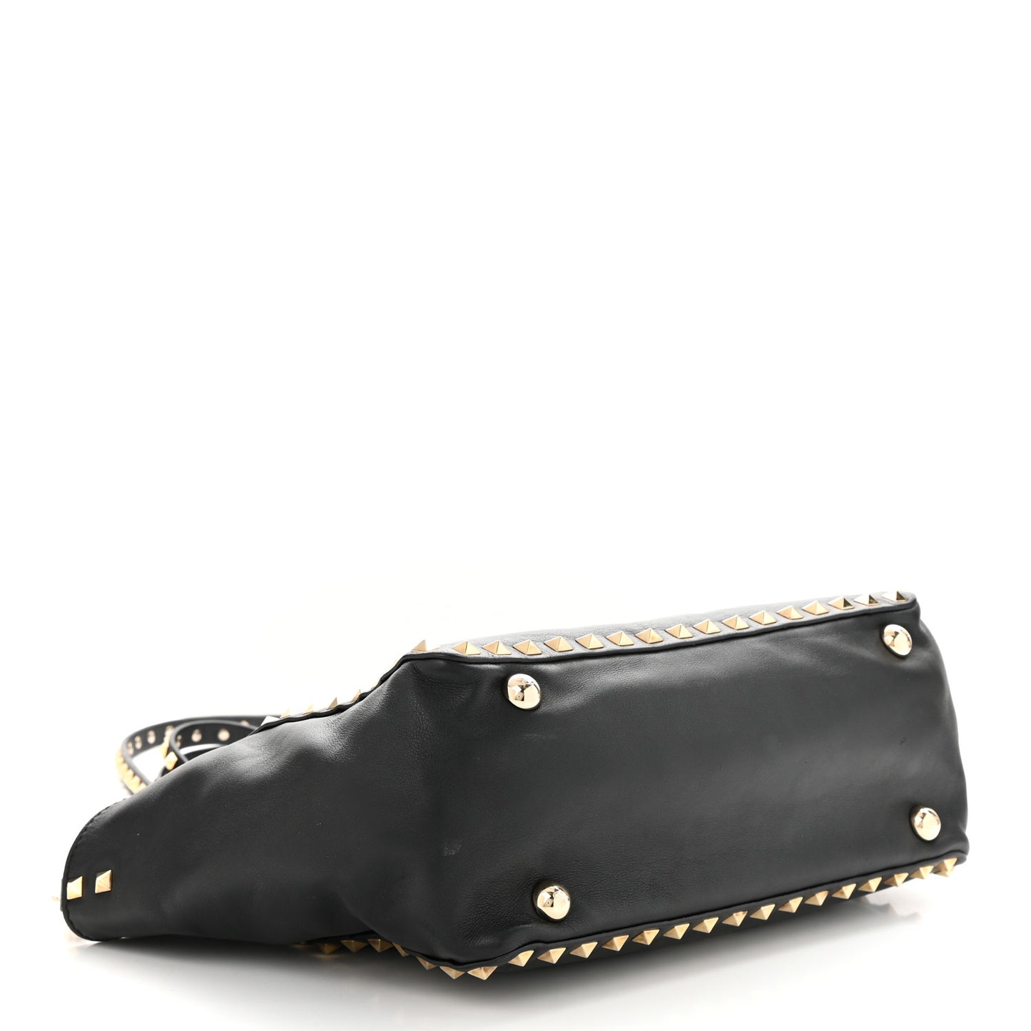 Vitello Small Rockstud Tote Black