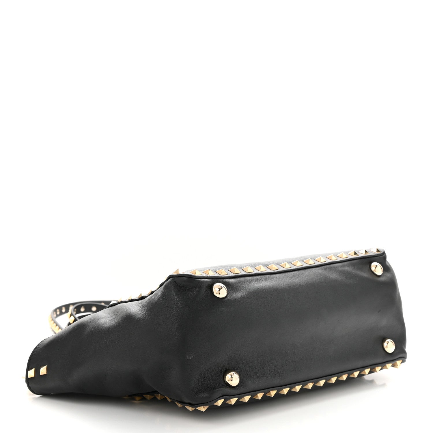 Valentino Garavani Vitello Small Rockstud Tote Black 4 of 9